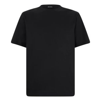 Ermenegildo Zegna T-Shirts, male, Black, Size: 2XL Cotton T-shirt
