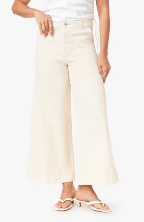 Habitual Addie Gaucho Wide Leg Denim Pants in Ecru at Nordstrom, Size 25