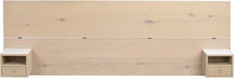 Rowico Massivholz Kopfteil Whitemore inkl. 2 Nachttischen - Eiche hell