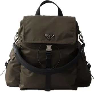 Prada Explore Re-Nylon and Leather Backpack Forest 2VZ118-2DW3-F05VI
