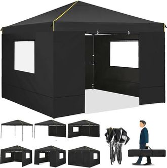 OEM Caseta De Jard&iacute;n, Tejido Impermeable, Paredes Laterales Intercambiables, Color Negro