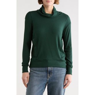Go Couture Turtleneck Sweater in Aventurine at Nordstrom Rack, Size X-Large