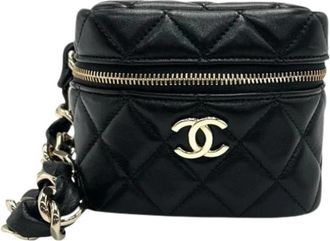 Chanel Pre-owned Matelasse Mini Handbag - Dames - Vintage Mini Tas - Zwart - ONE Size - Leer - Vintage