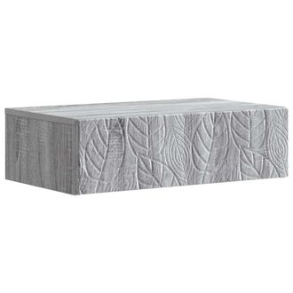 vidaXL Mesa Lateral Montada En La Pared Sonoma Gris 59 X 34,5 X 17 Cm Vidaxl