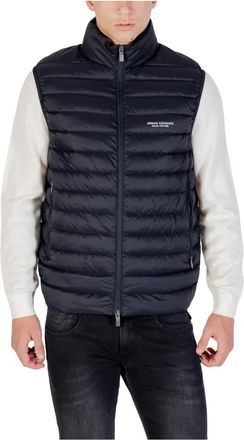 A|X Armani Exchange Gewatteerde Mouwloze Donsvest - Heren - Bodywarmers - Blauw - S - Jassen