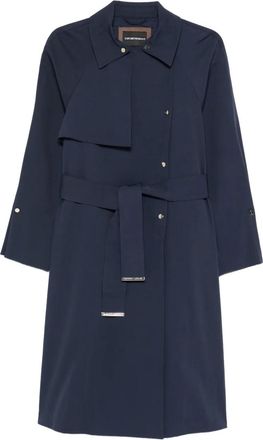 Emporio Armani belted coat - Blue