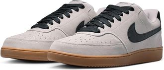 Nike Court Vision Low Flyease Mens Shoes Vast Grey/Black/Gum Med Brown : 11.5 D - Medium, Leather