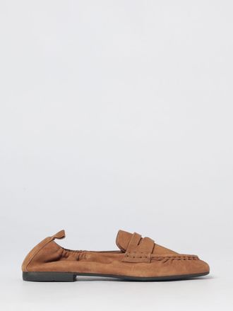 Paia Copenhagen Suede Calfskin Loafers with Penny Bar