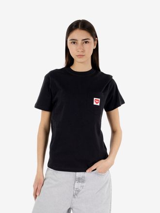 Carhartt Work in Progress W S/S Pocket Heart T-Shirt Black/Red