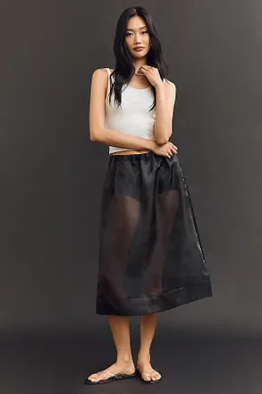 Mare Mare Sheer Organza Midi Skirt