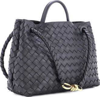 Bottega Veneta Andiamo Top Handle Bag Intrecciato Nappa Medium satchel - Nero