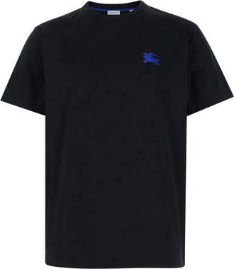 Burberry T-shirt met geborduurd logo - Heren - T-shirts - Zwart - XS - Katoen - Tops