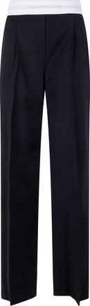 Alexander Wang High Waisted Pleated Pant With Logo Elastic