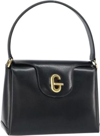 Gucci Pre-owned Handbags, female, Black, Size: ONE SIZE Pre-owned Vintage Leather Handbag