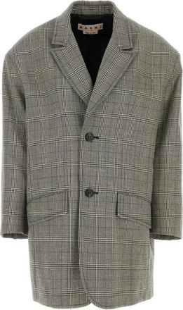 Marni Geborduurd Oversized Blazer van Wol - Dames - Mantel - Veelkleurig - 2XS - Wol - Jassen