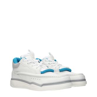 Valentino Garavani Mens White Leather Low Top Sneakers