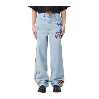 Kenzo Dames, Jeans, Blauw, Maat: W26 Katoen