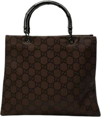 Gucci Pre-owned Handbags, female, Brown, Size: ONE SIZE Pre-owned Bamboo Top-Handle Handbag