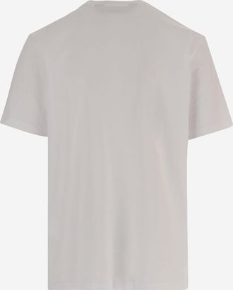 Just Cavalli Mens Cotton T-Shirt With Graphic Print White T-Shirts And Polos