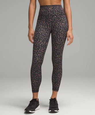 lululemon Wunder Train High-Rise Tight In Fluctuate Micro Pink Multi