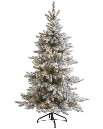Nearly Natural 7ft Flocked West Virginia Spruce Artificial Christmas Tree