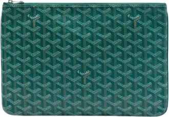 Goyard Pre-owned Clutches, female, Green, Size: ONE SIZE Pre-owned The Senat MM
