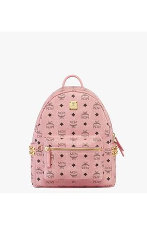 MCM Small Stark Side Studs Backpack in Visetos in Pink at Nordstrom