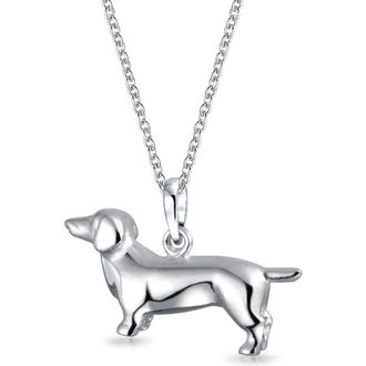 Bling Jewelry Sterling Silver My Numero Uno Pup Pendant Necklace at Nordstrom Rack
