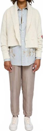 Raquel Allegra Arcadia Cardigan In White