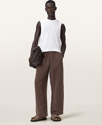 AllSaints Cotton Cove Sleeveless Crew Neck Cotton T-Shirt, Size: XXL