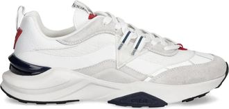 Guess Co panelled trainers - men - Polyurethane/Polyethylene vinyl acetate (PEVA)/Polyester/Rubber/Leather/Polyurethane - 42 - White