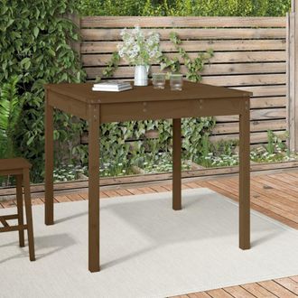 vidaXL Mesa De Jard&iacute;n Madera Maciza Pino Marr&oacute;n Miel 82,5x82,5x76 Cm Vidaxl