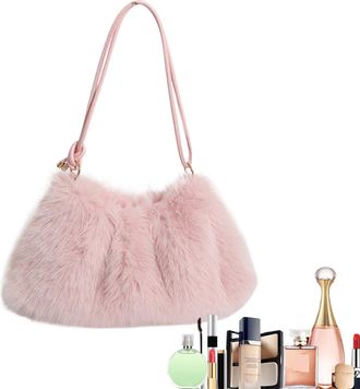 Generic Underarm Shoulder Bag - 11.8x7.87x3.93 inches Plush Underarm Bags with Large Capacity, Convenient Fashionable Tote Bags, Portable Shoulder, Minimalist