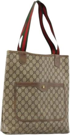 Gucci Pre-owned Tote Bags, female, Beige, Size: ONE SIZE Pre-owned Vintage Tote Bag