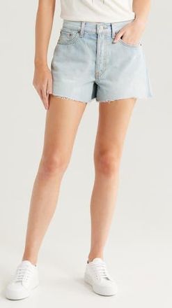 Re/Done The Easy Rider High Waist Cutoff Denim Shorts in Cielito at Nordstrom Rack, Size 31