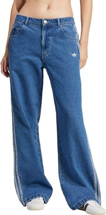 adidas Originals Adicolor 3-Stripes Denim Track Pants in Indigo Denim at Nordstrom, Size 3232