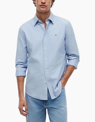 Tommy Hilfiger Mens TOMMY HILFIGER Mens Shirts Regular Fit Top - Blue - Size: Regular/36