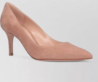 Gianvito Rossi pointed toe stiletto heel suede pumps