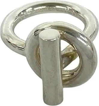 Herm&egrave;s Silver Silver 925 Band Ring (Pre-Owned)