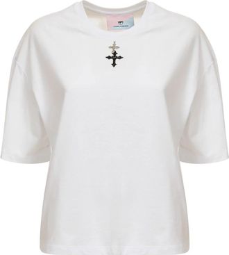 Chiara Ferragni Chiara Ferragni T-shirt - Dames - T-shirts - Wit - S - Katoen - Tops