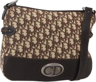 Dior Pre-owned Cross Body Bags, female, Brown, Size: ONE SIZE Pre-owned Trotter Canvas Shoulder Bag