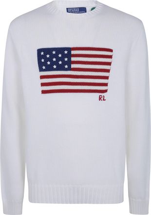 Ralph Lauren Sweater Long Sleeve Flag Embroidered Pullover