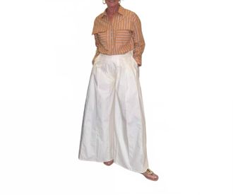 Pinch Design Wide-Leg Palazzo Pant In White