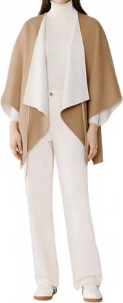 Soia & Kyo Geneva Double Face Wool Cape In Beige