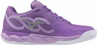 Mizuno Womens Wave Enforce Court Ac Shoes In Bellflower/white