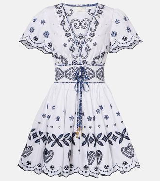 Camilla Embroidered cotton minidress