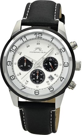 Porsamo Bleu Mens Arthur Genuine Leather Band Watch 1093AARL