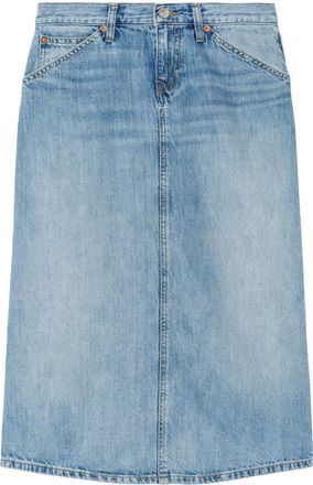 Re/Done Low Rider midi denim skirt - women - Lyocell/Cotton - 27 - Blue