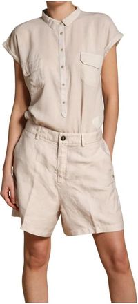 Mason's Dames, Korte broeken, Wit, Maat: 2XS Linnen