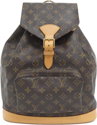 Louis Vuitton Marron Coated Canvas Backpack (Pre-Owned)